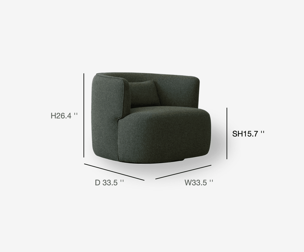 COZONI Fred Swivel Armchair