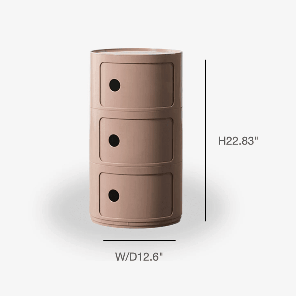 COZONI Round Storage Unit - 3 Tier