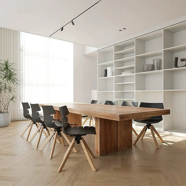 COZONI Concord Office Chair with Natural Timber Legs