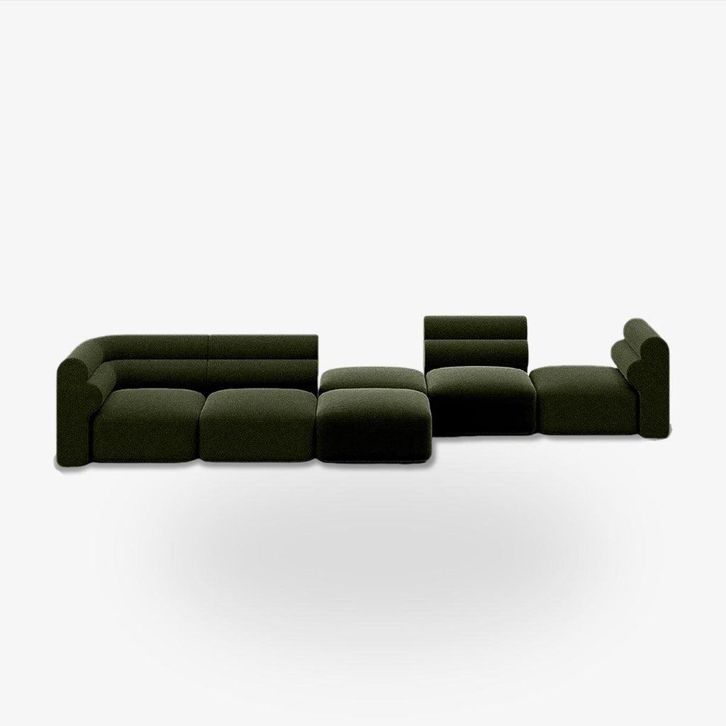 COZONI Wayne Modular Sofa - Dark Green