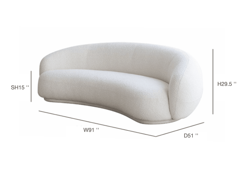 COZONI Cashew Boucle Sofa