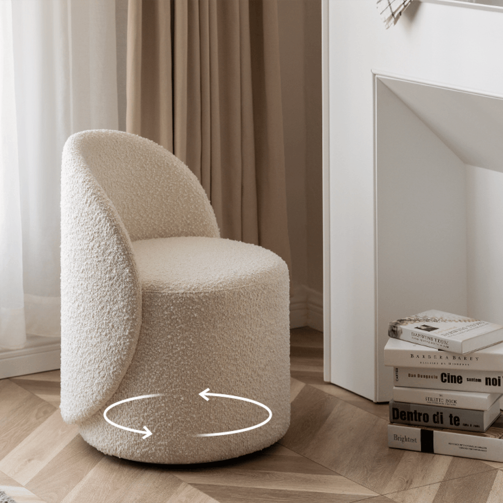 COZONI Stella Boucle Swivel Chair - COZONI US